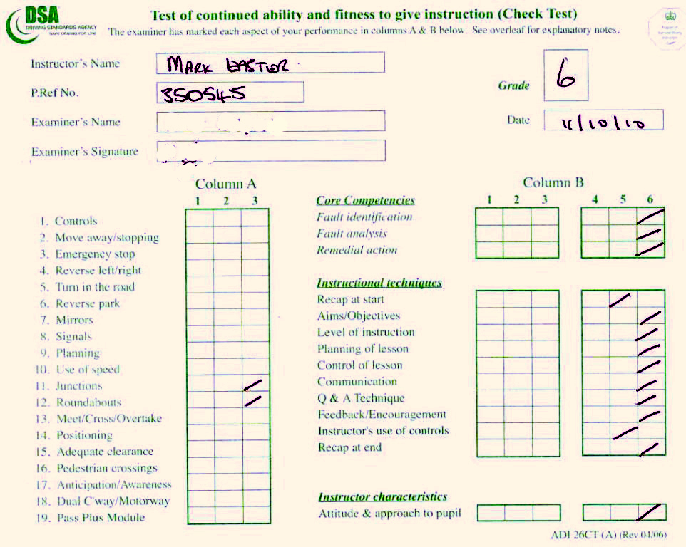 adi check test training  